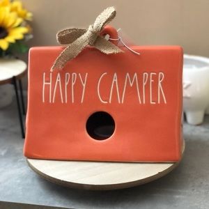 Final Price ⭐️💖 Rae Dunn HAPPY CAMPER Tent shaped Birdhouse